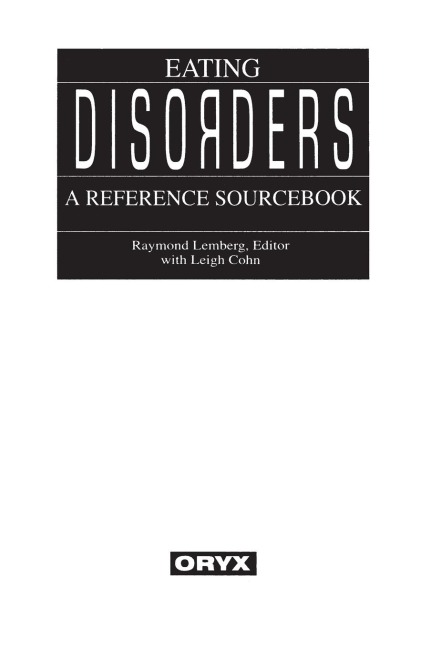 Eating Disorders: A Reference Sourcebook