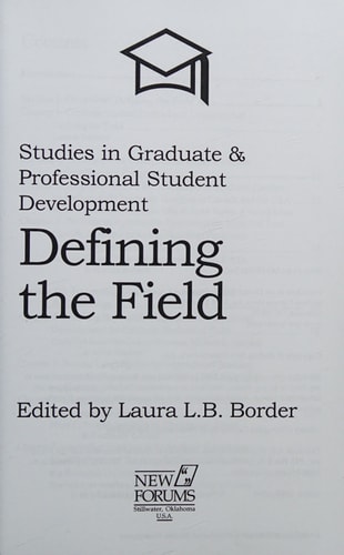 Studies In Graduate And Professional Student Development Defining The Field