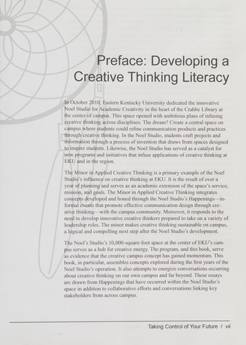 Introduction to Applied Creative Thinking Taking Control of Your Future