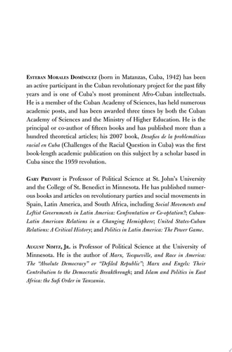 Race in Cuba Essays on the Revolution and Racial Inequality