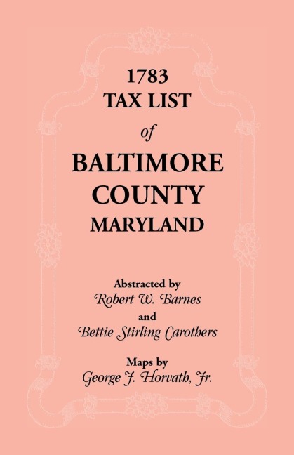 1783 Tax List of Baltimore County