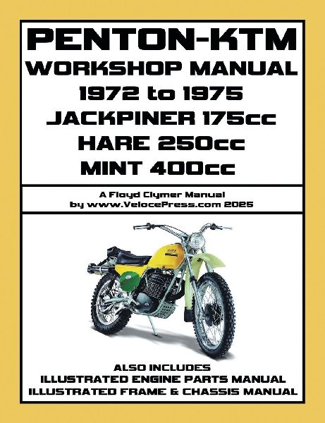 PENTON - KTM 1972-1975 JACKPINER 175cc - HARE 250cc - MINT 400cc WORKSHOP MANUAL AND PARTS MANUALS