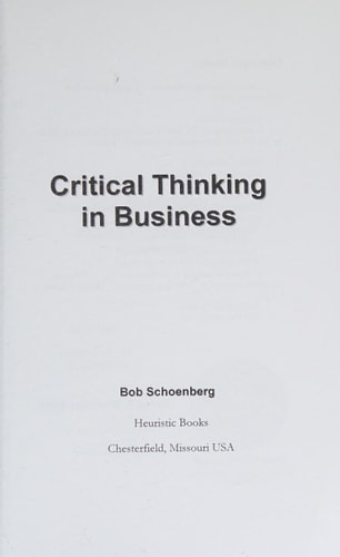 Critical Thinking in Business