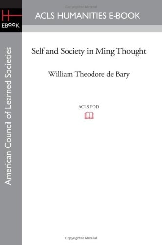 Self and Society in Ming Thought