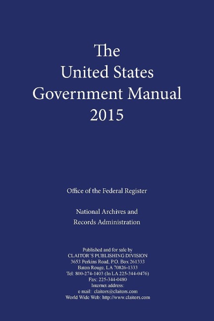 United States Government Manual 2015