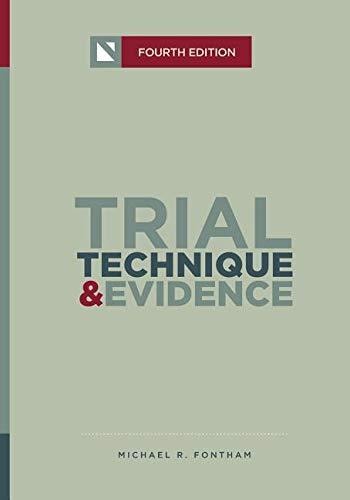 Trial Technique and Evidence Trial Tactics and Sponsorship Strategies