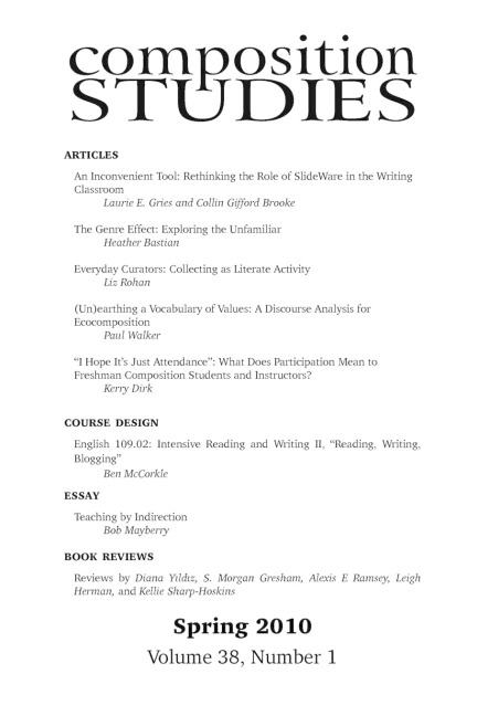 Composition Studies 38.1 (Spring 2010)