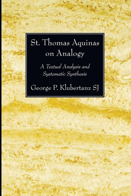 St. Thomas Aquinas on Analogy