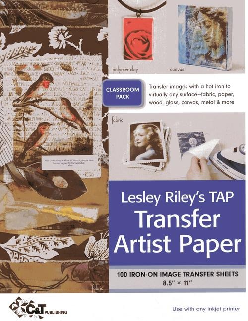 Leslie Riley's Tap Transfer Artist Paper Class Room Pack: 100 Iron-On Image Transfer Sheets - 8.5" X 11"