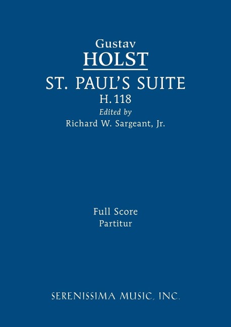 St. Pauls Suite, H.118: Full score