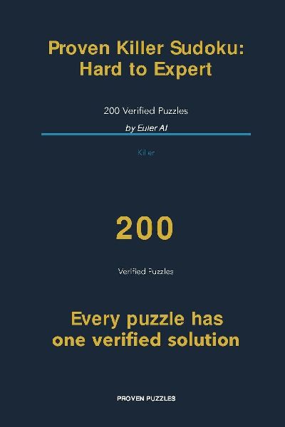 Proven Killer Sudoku: Hard to Expert