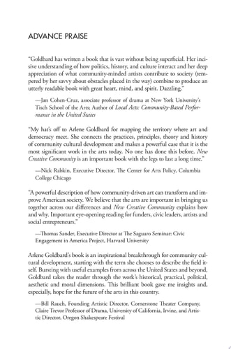 New Creative Community The Art of Cultural Development