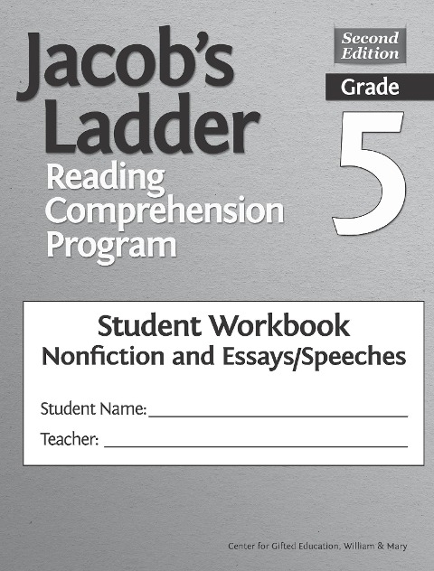 Jacobs Ladder Reading Comprehension Program: Grade 5, Student Workbooks, Nonfiction and Essays/Speeches (Set of 5)