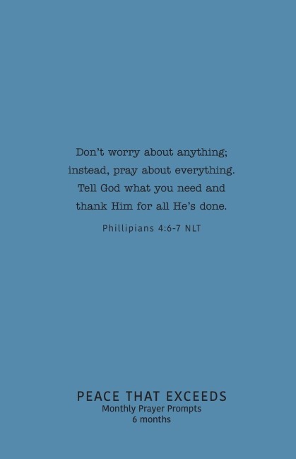Peace That Exceeds: Monthly Prayer Prompts