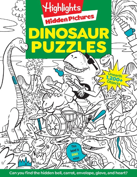 Dinosaur Puzzles: Roaring Fun Hidden Pictures Puzzles with T-Rex, Fossils and More for Kids Ages 6-12, Over 1,900 Hidden Objects for the Ultimate Dino-Themed Activity Book
