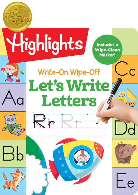Write-On Wipe-Off Lets Write Letters: Write and Wipe Handwriting Practice for Kids Ages 3-6, Dry Erase Workbook with Kids Writing Practice, Uppercase and Lowercase Letter Tracing, Mazes and More