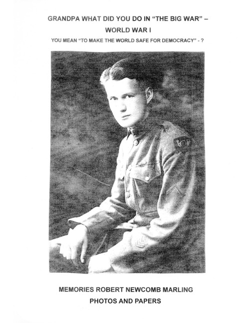 Grandpa What Did You Do In The Big War - World War I: You Mean To Make The World Safe For Democracy - Photos and Papers
