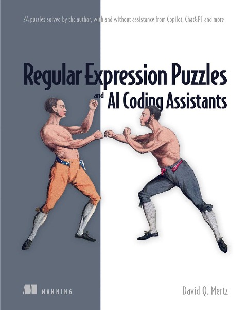Regular Expression Puzzles and AI Coding Assistants: 24 Puzzles Solved by the Author, with and Without Assistance from Copilot, ChatGPT and More