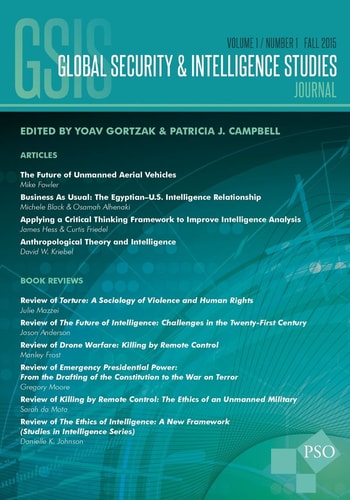 Global Security & Intelligence Studies Vol. 1, No. 1, Fall 2015