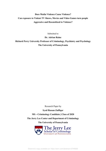 Does Media Violence Cause Violence? Can Exposure to Violent TV Shows, Movies and Video Games Turn People Aggressive and Desensitized to Violence?