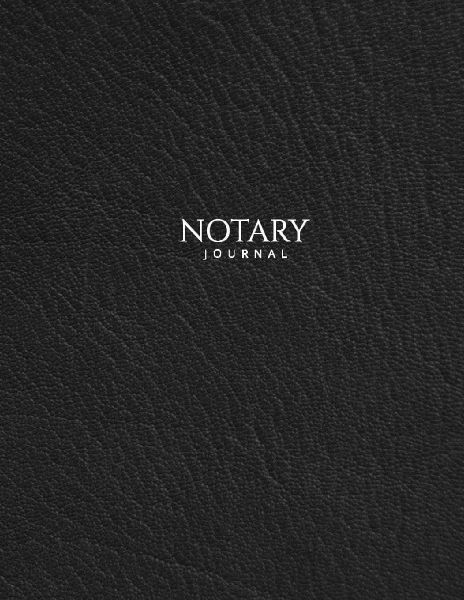 Notary Journal: Public Record Book for Men Women, Logbook for Notarial Acts, 390 Entries, A4, Black Cover