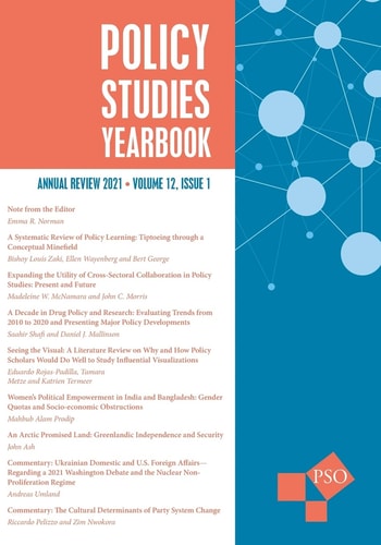 Policy Studies Yearbook Annual Review 2021, Volume 12, Issue 1