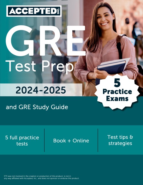 GRE Test Prep 2024-2025: 5 Practice Exams and GRE Study Guide Book