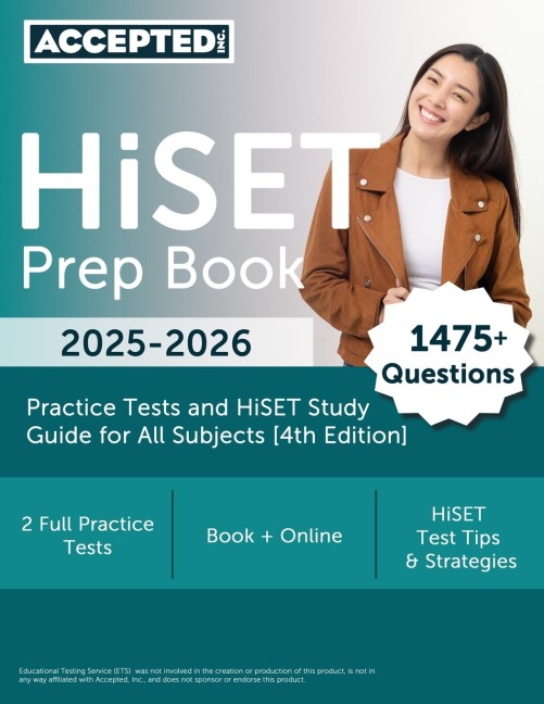 HiSET Prep Book 2025-2026: 2 Practice Tests and HiSET Study Guide for All Subjects [4th Edition]