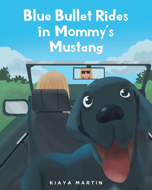 Blue Bullet Rides in Mommys Mustang