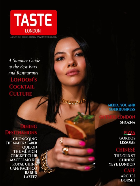 Taste London magazine: Chongqing;The Madera;Faber Quilon; The Munich Cricket Club; Macellaio; Shozna; Royal China; Cafe Pacifico; Babur; Lissome; YeYes; The Old Street Chinese;Lazeez