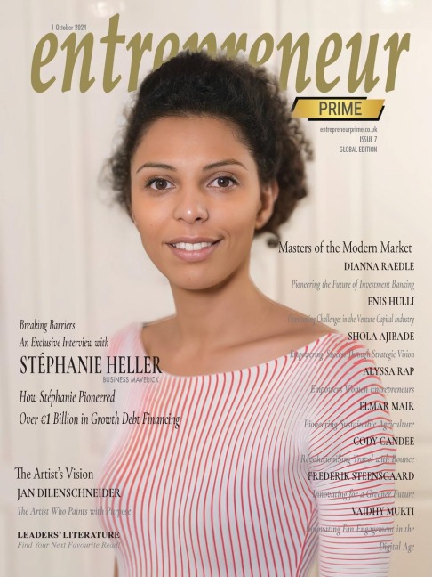 Entrepreneur Prime magazine - Stéphanie Heller: Masters of the Modern Market:  Jan Dilenschneider, Alyssa Rapp, Dianna Raedle, Enis Hulli,  Shola Ajibade, Elmar Mair, Cody Candee, Frederik Steensgaard, Vaidhy Murti