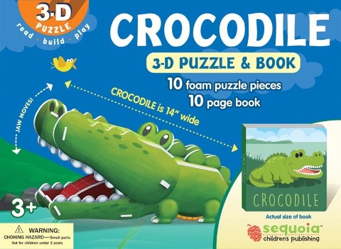 Crocodile: Wildlife 3D Puzzle and Book