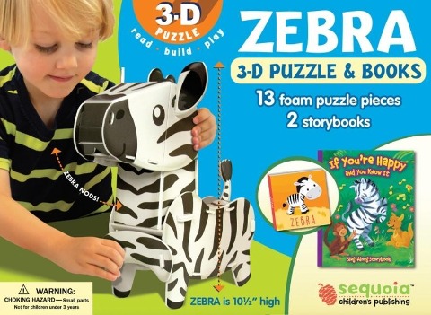 Zebra: Wildlife 3D Puzzle and Books