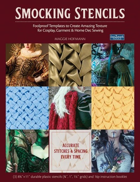 Smocking Stencils: Foolproof Templates to Create Amazing Texture for Cosplay, Garment & Home Dec Sewing