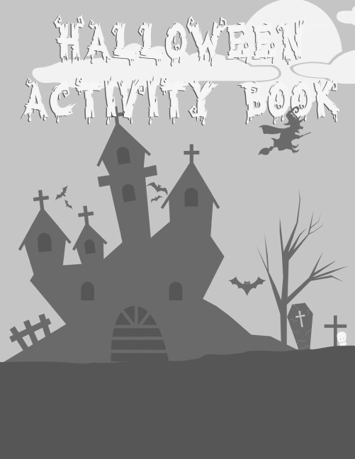Halloween Activity Book: 8.5 X 11 Notebook College Ruled Line Paper