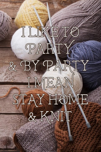 I Like to Party & by Party I Mean Stay Home & Knit Knitting Graph Paper 4:5 Ratio * Gift for Knitters to Create Designs and Projects * 6" X 9" 100 Pages
