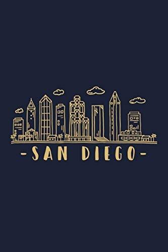 San Diego San Diego Skyline Inspired Design. City of California, Sights and History. Travel Cityscape.