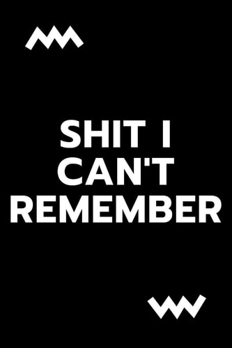 Shit i Can't Remember