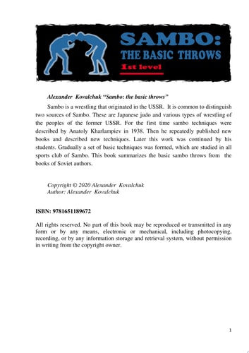 Sambo: the basic throws