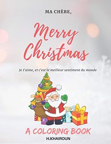 Merry Christmas Coloring Book for Kids with Christmas Designs on a Wonderful Background for Kids