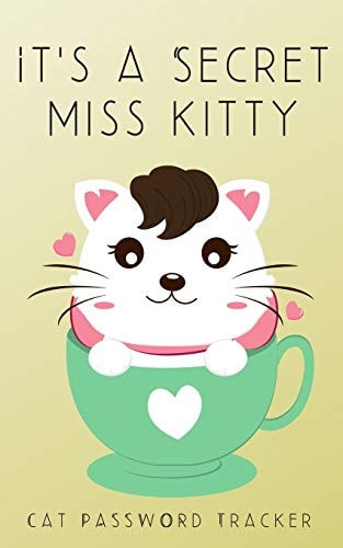 It's a Secret Miss Kitty Small Password Tracker