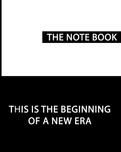 The Book Note Black and White Note Book 8x10 100 Pages with Lines