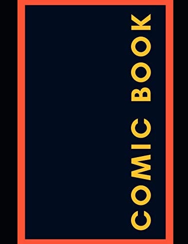 Comic Book Comic Book Extra Large 350 Pages ( 8,5 * 11 Inch. ) For Your Imagination,6 Comic Windows to Paint on Each Side.