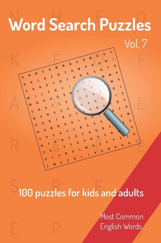 Word Search Puzzles - 100 Puzzles for Kids and Adults Most Common English Words - Easy to Carry - 6x9in - 115 Pages - 100 Puzzles and Solutions