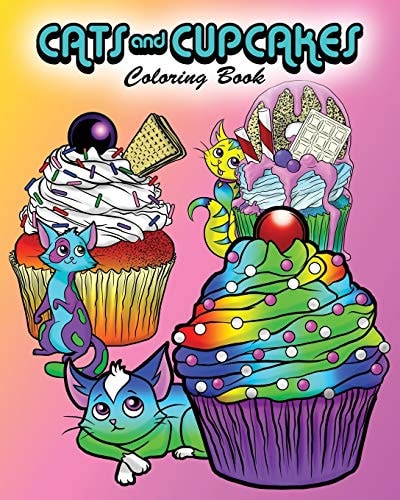 Cats and Cupcakes Coloring Book