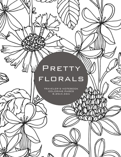 Pretty Florals Traveler's Notebook Coloring Pages