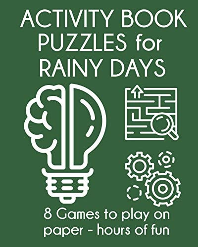 Activity Book Puzzles for Rainy Days 8 Games to Play on Paper - Hours of Fun