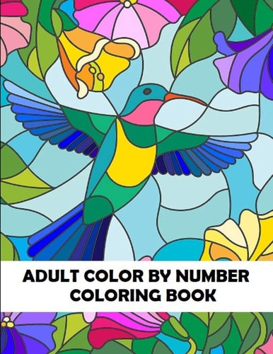 Adult Color By Number Coloring Book Large Print Birds, Flowers, Animals and Pretty Patterns