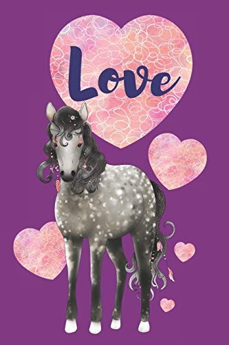 Love Dapple Grey Horse with Hearts