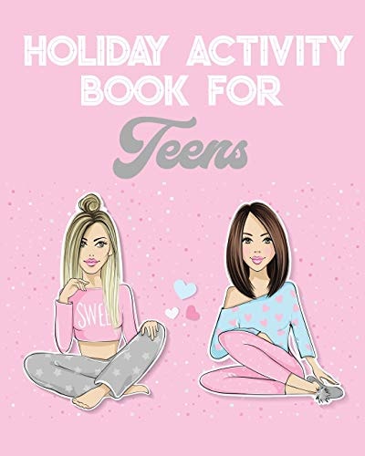 Holiday Puzzle Activity Book for Teens Both Sexes Book of 8 Different Paper Games